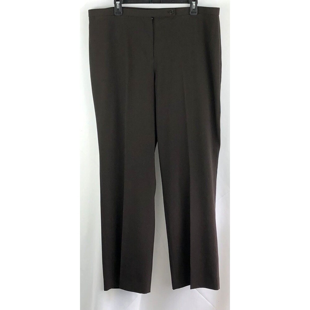 NWT Focus Dress Pants Slacks 18 Brown Classic Fit Stretch Straight leg 38”W 32IN